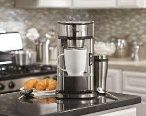 Hamilton Beach Scoop Single Serve Coffee Maker Fast Brewing Stainless Steel NEW