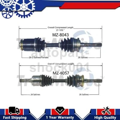 2 ejes delanteros TrakMotive CV eje articulado para Mazda B2600 1989 1988 1987 Foto 1 de 3