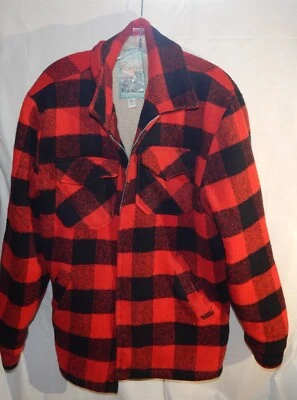 复古 Canyon Guide Outfitters 冬季外套 红色格子 尺寸 大号 复古 1980 年代 — 第 1/3 张图片