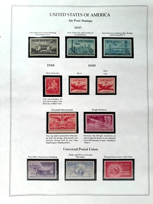1947-1949 United States Airmails Set of 11. Mint LHM (L) - Image 1 of 4
