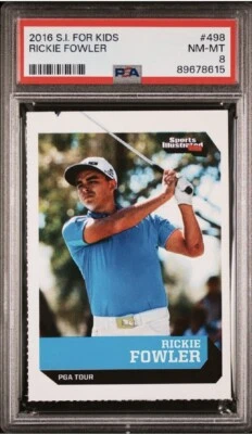 RICKIE FOWLER ROOKIE 2016 SI FOR KIDS USA RARE PGA GOLF STAR PUMA PSA 8 - Image 1 of 3