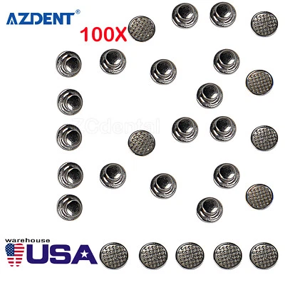 100pcs AZDENT Botones linguales adhesivos de ortodoncia dental Base redonda - Image 1 of 4