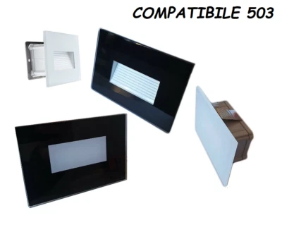 SEGNAPASSO LED 4W INCASSO SCATOLA 503 3000K 4000K 6000K IP65 CORNICE VETRO 200lm - Immagine 1 di 4