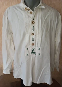 Vintage Gössl Austria Traditional embroidered shirt (Size 43/L/XL) - Picture 1 of 6