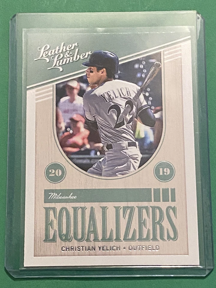 2019 Panini Leather & Lumber - Equalizers #EQ-12 Christian Yelich Milwaukee Brew - Image 1 of 2