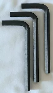 1/4" Allen Wrench Hex Key Short Arm SAE Heat Treated Grey Pneumatic Lot of 3 - Picture 1 of 4