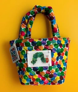 World of Eric Carle Mini gesteppte Stofftasche Tasche Raupe Punkte 8”x6”X 3” Neu mit Etikett - Bild 1 von 12