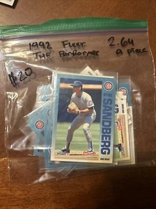 1992 Fleer Performer Ryne Sandburg 20/24 - Picture 1 of 1