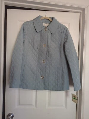 Abrigo Chaqueta Acolchada Mujer ANNE KLEIN Azul Grisáceo L Nuevo Con Etiquetas Foto 1 de 4