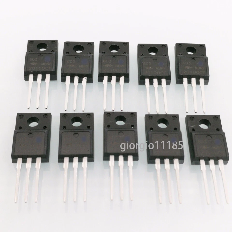 US Stock 10pcs MBRF20100CT B20100G 2X10A 100V TO-220 Schottky Diode - Image 1 of 1