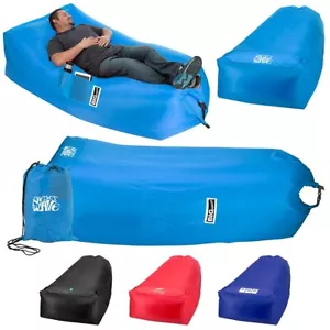 1 Black Wind Inflatable Outdoor Couch, Big Lazy Sleeping Cushion CA7703 NEW - Picture 1 of 5