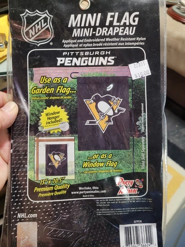 NEW NHL 10 1/2"x15" Mini garden Flag Pittsburgh Penguins Wincraft indoor/outdoor Cover