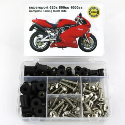 Parafusos de carenagem completos prata ajuste para DUCATI SUPER SPORT 620/800/1000 - Imagem 1 de 4