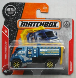 Matchbox Xcanner blau/schwarz Police X-Ray Neu/OVP LKW Truck Camion MBX blue - Picture 1 of 5