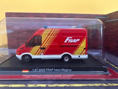2005 FRAP Iveco Magirus Germany Fire Brigade Car Model Toy Diecast 1:57 DelPrado - Image 1 of 4