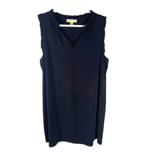 Michael Michael Kors sleeveless sheath dress ruffles LBD women’s Size 1X plus - Picture 1 of 8