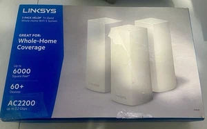 LINKSYS/VELOLP/Tri-Band/AC2200 Whole/Home WiFi/Mesh/System/3-pak (UŻYWANY) - Zdjęcie 1 z 10
