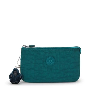 Kipling Green Coin Purse with Monkey Keychain, Zip Around Wallet - Picture 1 of 9