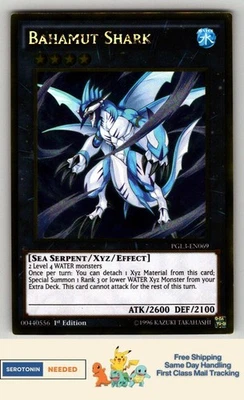 Bahamut Shark #PGL3-EN069 Premium Gold: Infinite Gold HOLO 1st Ed. - Image 1 of 2