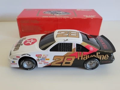 Racing Champions NASCAR 1992 Davey Allison #28 Havoline Ford Diecast Bank 1/24 Foto 1 de 4