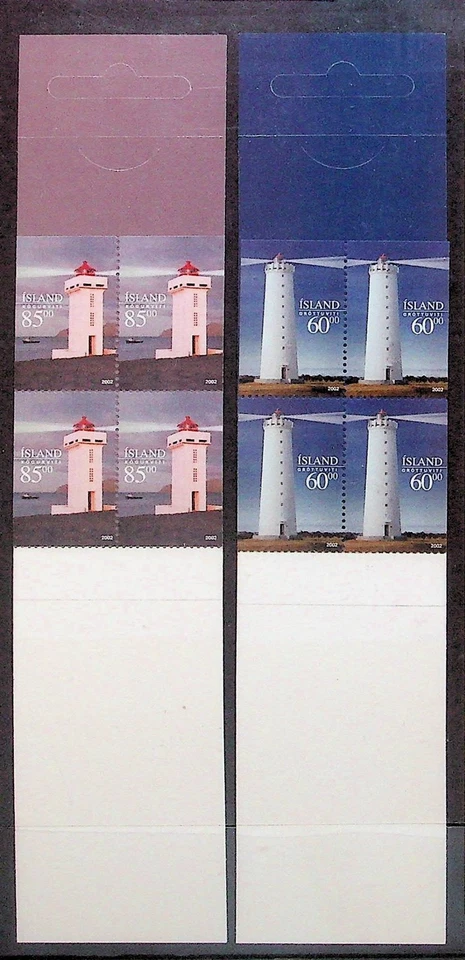 ICELAND Sc 961a-2a NH 2 BOOKLETS OF 2002 - LIGHTHOUSES - (ZN25) - Image 1 of 1