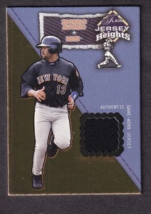 2002 Fleer Flair game worn Jersey Heights Baseball card NY Mets Edgardo Alfonzo - Picture 1 of 2