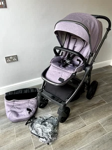 Babystyle Oyster 3 Pram - Gun Metal Chassis/Lavender lilac purple - Picture 1 of 24