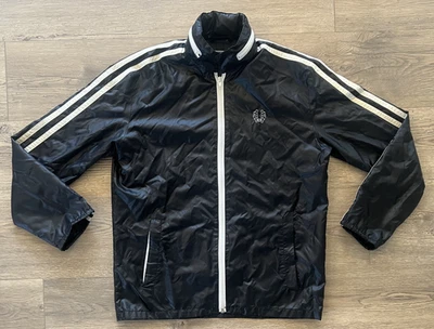 Vintage FRED PERRY Men's Windbreaker Track Jacket Small S Black White Full Zip - Image 1 of 4