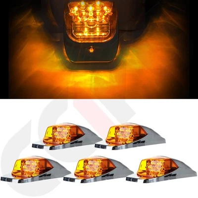 5X luz de folga marcador superior superior teto cabine elevação média para Peterbilt 587 - Imagem 1 de 4