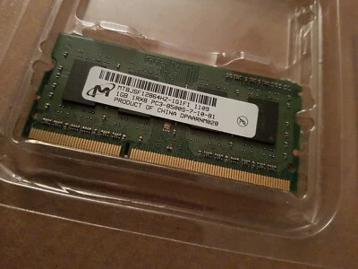 Micron MT8JSF12864HZ-1G1F1 1GB 1.5V 204-Pin SODIMM PC3-8500S-7-10-B1 (Apple Mac) - Image 1 of 2