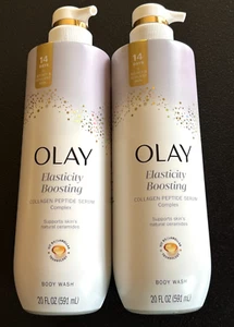 (2) Olay Elasticity Boosting w/Collagen Peptide Serum Complex Body Wash 20ozEach - Picture 1 of 6