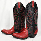 TONY LAMA Lizard Skin 2-Tone Leather Western Riding Cowgirl Womens Boots Sz 6.5