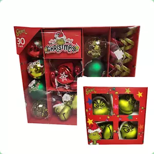 The Grinch Christmas Tree Decoration Set Dr. Seuss Baubles Festive Hanging decor - Picture 1 of 21