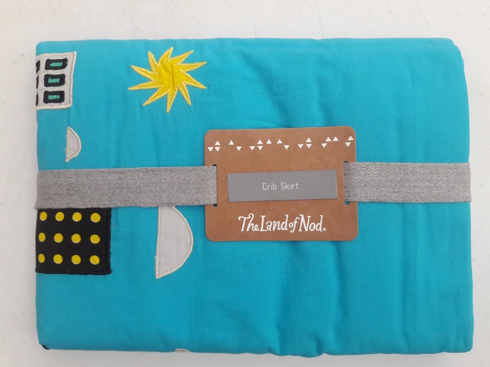 Falda Cuna Construcción Por Caja y Barril 27" x 51" x 14" Azul Multicolor Foto 1 de 3