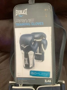 Everlast Prime Training Gloves Boxing Gloves 14oz iso plate protection used - Picture 1 of 3