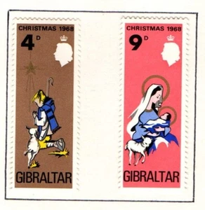 Gibraltar 1968 Christmas SG231-32 Mint - Picture 1 of 1