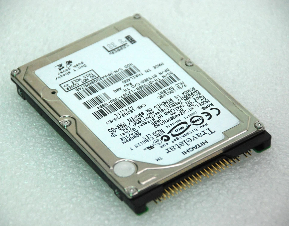 30GB 2.5" 6.35cm IDE PATA 44 PIN Harddisc Drive HDD Hitachi HTS424030M9AT00 F116 - Image 1 of 1