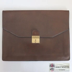 CHAS. T. WILT CO. leather clutch attaché case, made in USA—15¾” x 11¾”—excellent - Picture 1 of 9