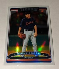 2006 Topps Chrome # 27 Kenny Rogers Refractor Parallel Detroit Tigers Card MLB