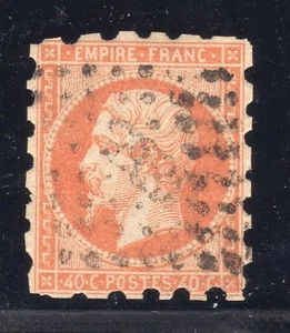 SELLO FRANCIA #18 — 40c NAPOLEÓN — PERFECTO 7 — 1853 — USADO + CERTIFICADO - Imagen 1 de 3