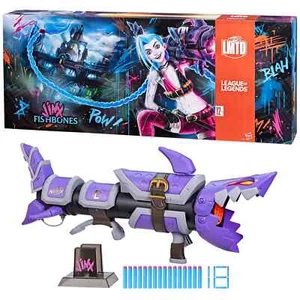 Nerf Lmtd League Of Legends Jinx Fishbones Blaster 18 Dart Gun Brand New in Box - Picture 1 of 4