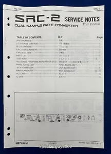 Original Roland Dual Sample Rate Converter Service Notes - Manual / SRC-2 - Picture 1 of 1