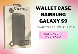 Samsung Galaxy S9 Protective Case Magnetic Latch Wallet Pocket - Picture 1 of 2