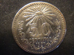 1937 M, 50 CENTAVOS, SILVER 0.720. vf - Picture 1 of 4