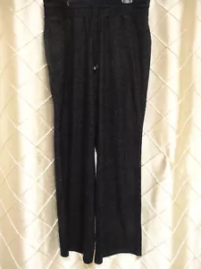 SIMPLY VERA WANG Stretch Elastic Waist Wide Leg Pant Dk Heather Gray Sz M NWT - Picture 1 of 4