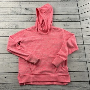 Athleta Girl Pullover Hooded Kangaroo Pocket Sweatshirt Girl's 7 Small Orange - Picture 1 of 5