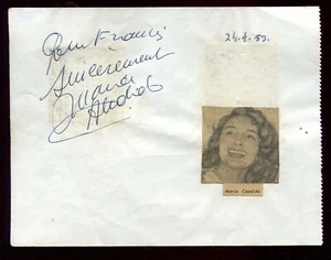 1959. autographe de Maria Candido - Picture 1 of 1