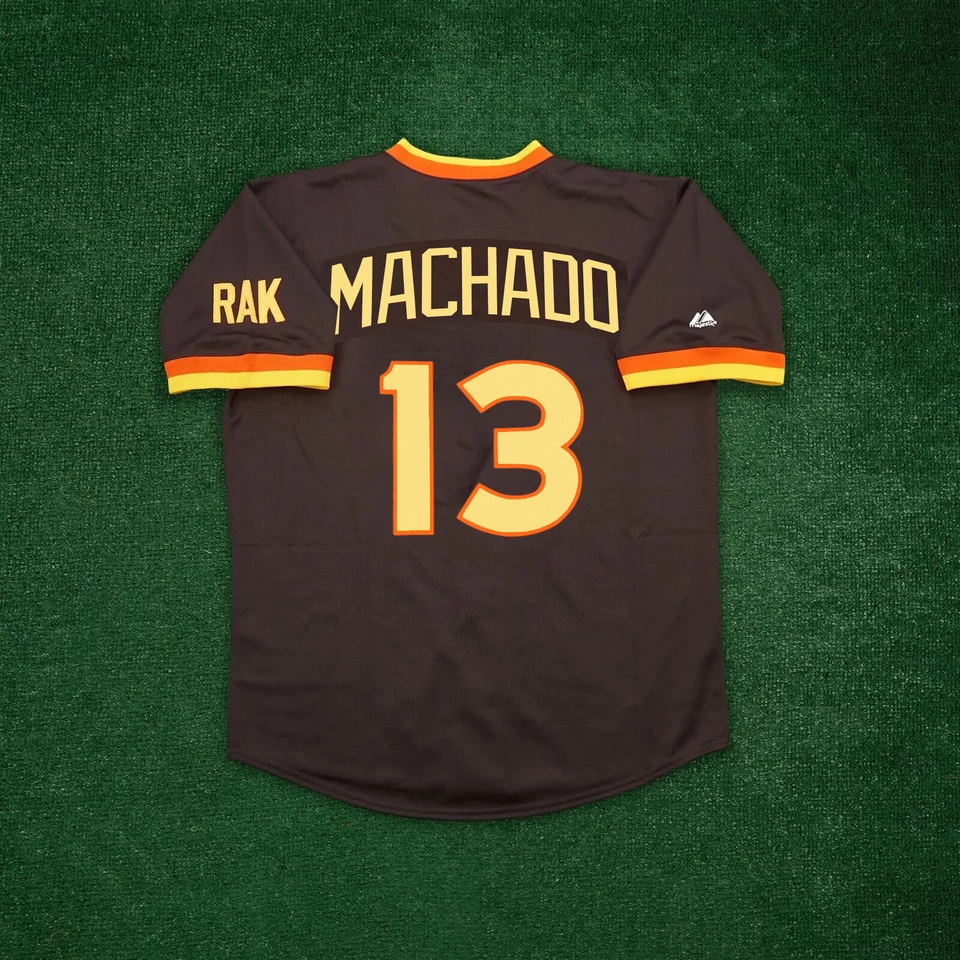 Manny Machado 1984 San Diego Padres Brown Cooperstown Throwback Men's Jersey - Image 1 of 4