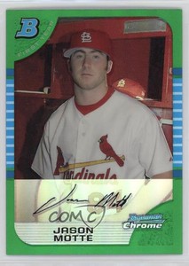 2005 Bowman Chrome First Year Green Refractor /225 Jason Motte #309 Rookie RC