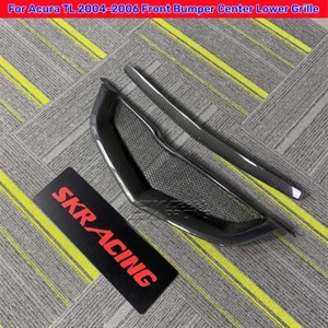 Fits Acura TL 2004-2006 Real Carbon Fiber Front Bumper Center Lower Grille Kits - Imagen 1 de 24